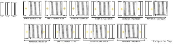 Safety 1st Auto Close Cancelletto di Sicurezza per Bambini con Sistema di Chiusura Automatica, per Aperture 73-80 cm Estensibile Fino a Max 136 cm con Estensioni Vendute a Parte, in Metallo Bianco - immagine 2