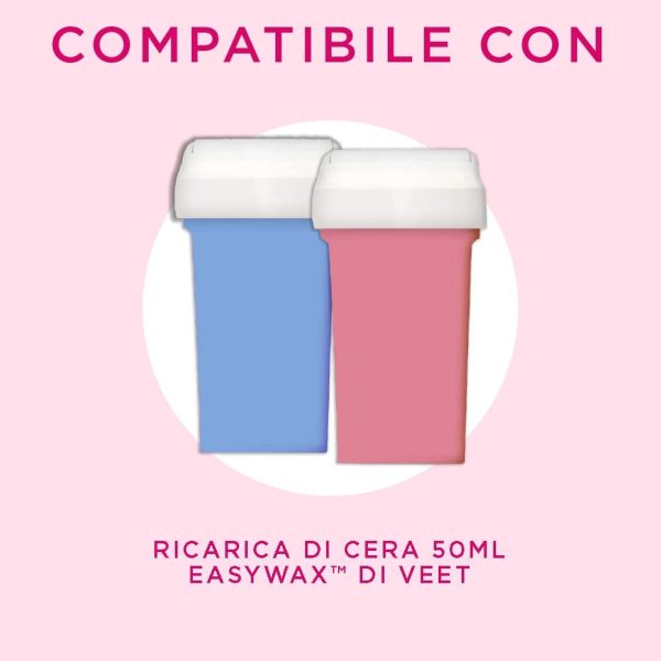 Veet Kit Roll-on Scaldacera Elettrico Easy Wax Natural Inspiration con 12 Strisce - immagine 4