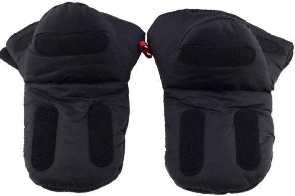 Guanti Passeggino, Enjoyfeel Stroller Hand Muff Extra Spesso Winter Waterproof Anti-freeze Gloves Proteggi-mani Per Passeggino Rimorchio Bicicletta (Black) - immagine 5