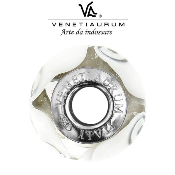 Venetiaurum - Charm Murrina In Vetro Originale Di Murano E Argento 925 per Bracciali Componibili - Gioiello Made In Italy Certificato - immagine 3