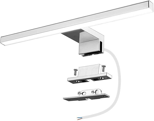 Azhien Lampada da Specchio a LED per Bagno 5W 30cm 400LM, Bianco Neutra 4000K Lampada Armadio Applique da Parete IP44 Lampada Specchio Bagno 230V 300x14x14mm