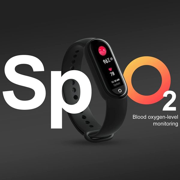 Xiaomi Mi Smart Band 6 Schermo AMOLED da 1,56 Pollici, Monitor Della Frequenza Cardiaca e Dell'ossigeno Nel Sangue 24 ore, Tracker Fitness Bluetooth, 5ATM, Versione Globale, Nero - immagine 5