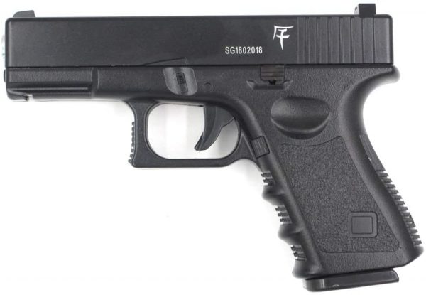 SAIGO Pistola Softair Manuale a Molla G17-potenza: 0,5 Joule, Colore: Nero, Tutto di Metallo - immagine 9