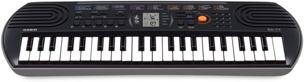 Casio SA-77 - Mini Tastiera polifonica 8 Voci e 44 tasti, Nera/Grigio + Bag Trasporto Originale Casio, Nero - immagine 2