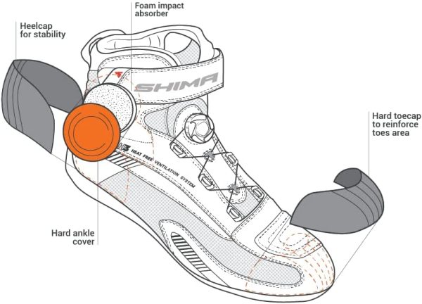 EXO Vented, Scarpe Moto Uomo; Traspirante, Rinforzate Stivali Moto Uomo con Sistema di Chiusura ATOP, Supporto alla Caviglia, Suola Antiscivolo, Impugnatura del Cambio (Nero, 41 eu) - immagine 3