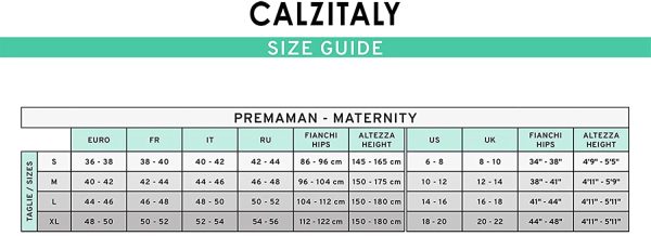 CALZITALY 2 Paia Collant Premaman Opachi | Calze Maternit?? Comode, Strutturate Ed Elasticizzate | Calzamaglia Mezza Stagione Per Futura Mamma | 40 DEN | Nero, Blu | S M L XL | Made In Italy