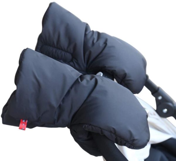 Guanti Passeggino, Enjoyfeel Stroller Hand Muff Extra Spesso Winter Waterproof Anti-freeze Gloves Proteggi-mani Per Passeggino Rimorchio Bicicletta (Black) - immagine 6