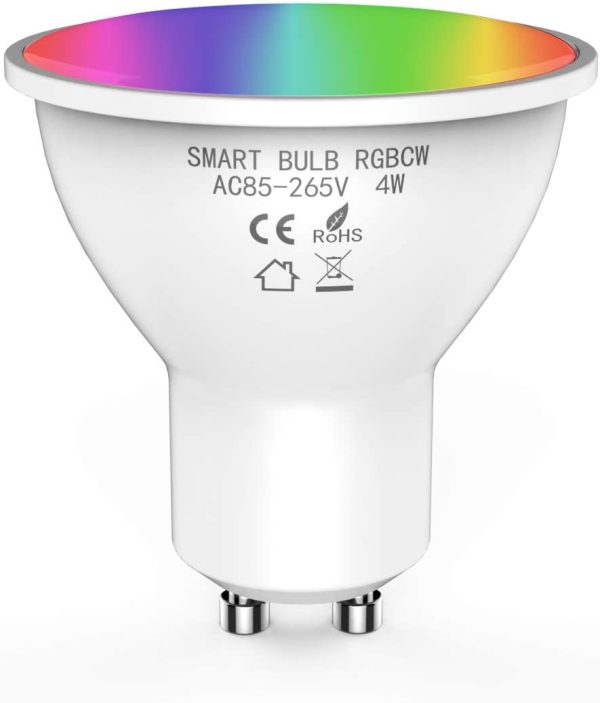 Lampadina Smart Alexa LED WiFi GU10, Wifi Intelligente 4W luce bianca calda, 2700-6500K+RGB Multicolore Dimmerabile, Compatibile con Alexa Google Home[Classe di efficienza energetica A+] - immagine 5