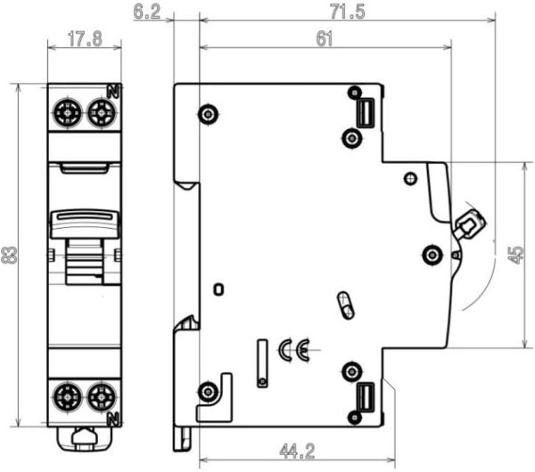 Bticino Interruttore Magnetotermico, Kit 4 Pezzi, 10 A