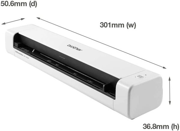 DS740D Scanner Portatile, A4 con Fronte/Retro Dual Cis, Risoluzione 600 x 600 dpi, 15 ppm B/N e Colore, Autoalimentato Tramite USB - immagine 4