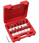 AMTOVL Router Bit Set 12PZ Frese con Codolo 1/4'' in Carburo Tungsteno per Lavorazione Legno MDF ...