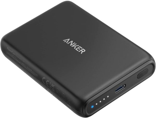 Anker Caricabatterie Portatile Wireless Magnetico, Power Bank Wireless 5K Magnetico PowerCore con Cavo USB-C, compatibile con iPhone 13/iPhone 12 serie