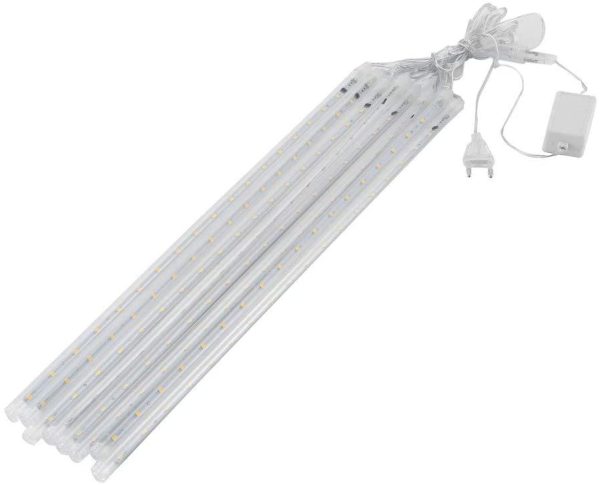 Meteor Shower Lights - Lampada a pioggia con 8 tubi da 50 cm, 288 LED, impermeabile