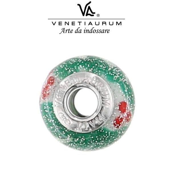 Venetiaurum - Charm in Vetro Originale di Murano e Argento 925 per Bracciali Componibili - Gioiello Made in Italy Certificato - immagine 3