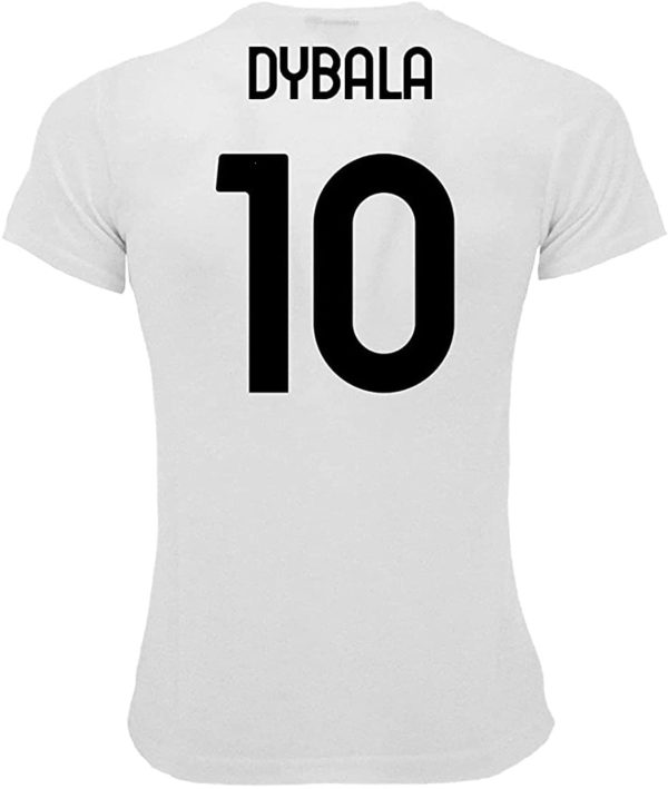 Sportbaer Maglia Calcio Paulo Dybala Stagione 2021 2022. Maglia Bianco Nera Numero 10. Prima Maglia. Replica Ufficiale autorizzata. Taglie da Adulto e da Bambino. - immagine 3