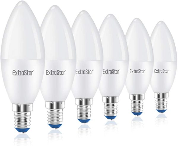 Lampadine LED Candela,E14,8W Equivalenti a 64W,3000K,luce bianca calda,Confezione da 6 - immagine 9