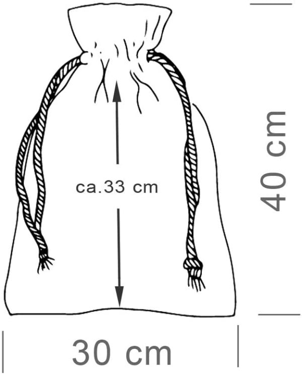 organzabeutel24 5 sacchettini in Iuta con Cordoncino in Cotone, Dimensioni: 40 x 30 cm (Altezza x Larghezza), Colore: , 100% Iuta, Confezione Regalo