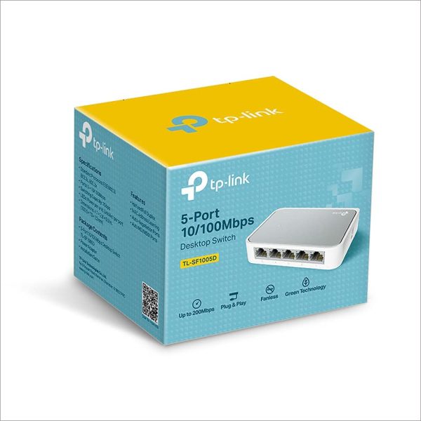 TL-SF1005D Switch Desktop, 5 Porte RJ45 10/100 Mbps, Plug & Play - immagine 5