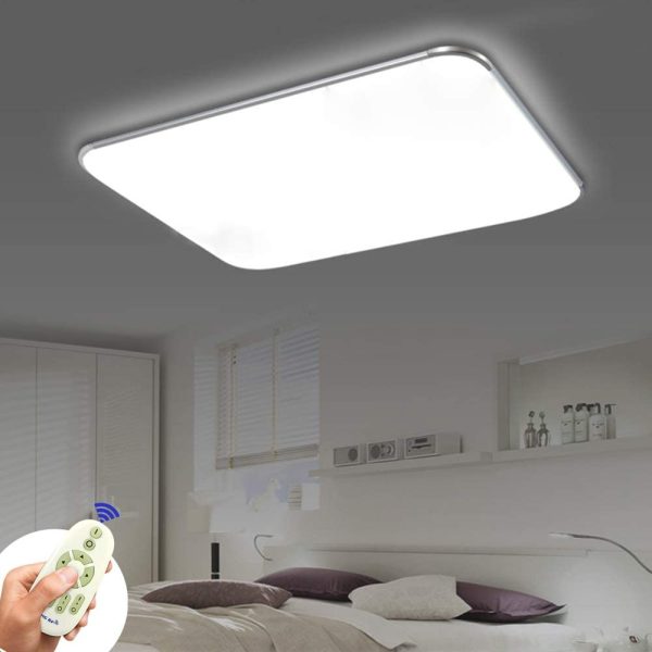 Plafoniere LED 72W Lampada Da Soffitto A LED Dimmerabile Con Telecomando Lampada Da Soggiorno Plafoniera Moderne Cucina Bagno Corridoio Camera Da Letto - immagine 2