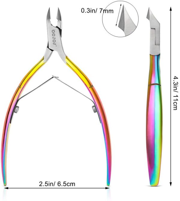 BEZOX Tronchesino Per Cuticole Di Acciaio Inossidabile Per Le Cuticole Di Mani e Piedi - Professionale Cuticole Taglierina Rimuovi Cuticole