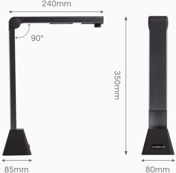 Document Camera X3, Scanner per Documenti, Scanner Portatile ad Alta Definizione, Formato Scanner A3, OCR Multilingua, Riconoscimento Inglese, USB, SDK e Twain, Software Potente - immagine 3