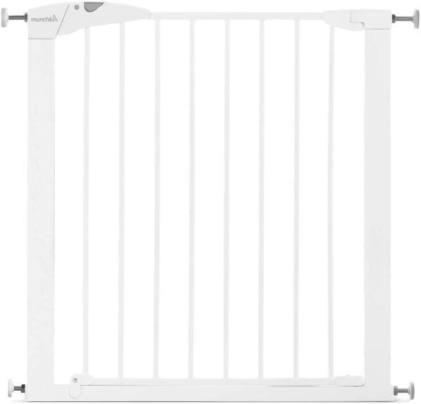 Munchkin Maxi-Secure Cancelletto di sicurezza con fissaggio a pressione, Per aperture tra 76 - 82 cm, Massimo 117 cm con estensioni non incluse, Bianco - immagine 6