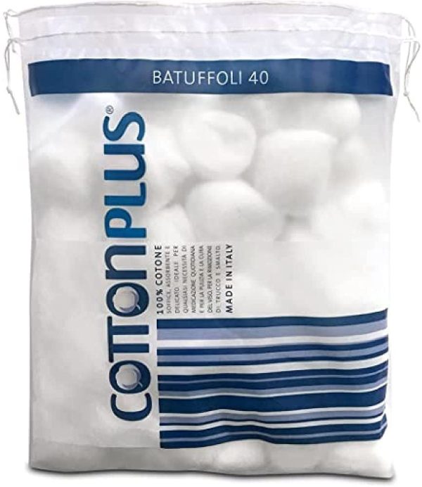 Cotton Plus BATUFFOLI 40 pz. - LINEA MEDICALE | 100% PURO COTONE IDROFILO CARDATO PER USO MEDICALE | Morbido e assorbente. - immagine 2