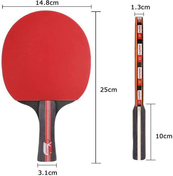 Weeygo, Set da Ping Pong Unisex, Rosso, S - immagine 4