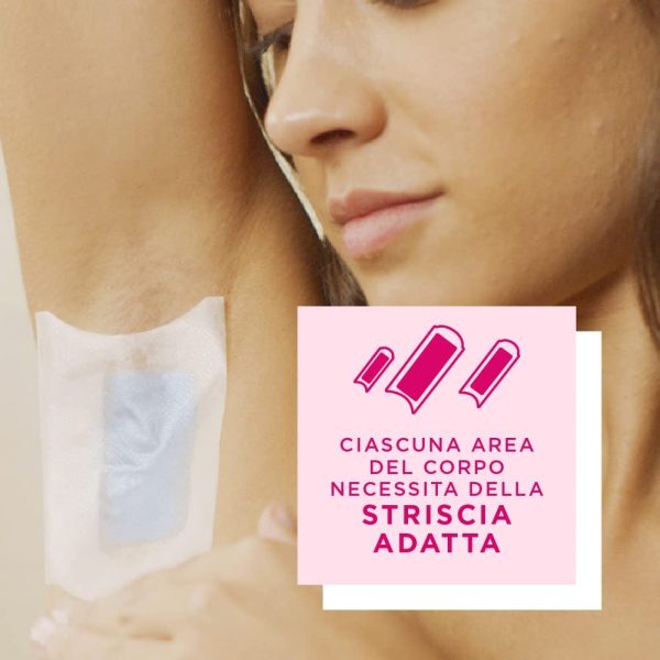 Veet Strisce Depilatorie Ascelle e Bikini per Pelli Sensibili, 16 Pezzi - immagine 3