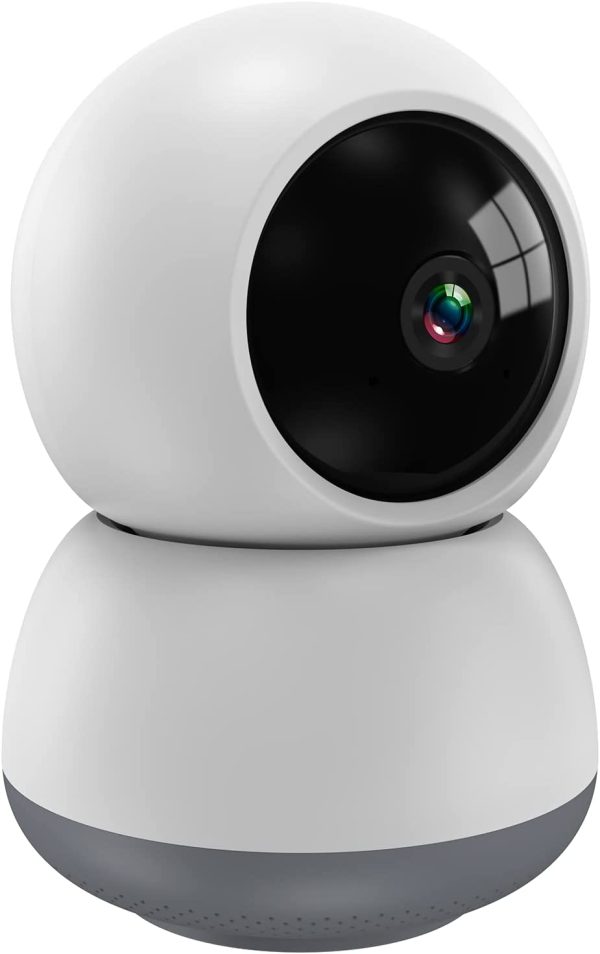 Telecamera Wi-Fi Interno con Aduio a 2 vie, Zoom Pan/Tilt per Baby Monitor con Fotocamera, Fotocamera Wi-Fi con Rilevamento di Movimento e Suono, Visione Notturna, Funziona con Alexa