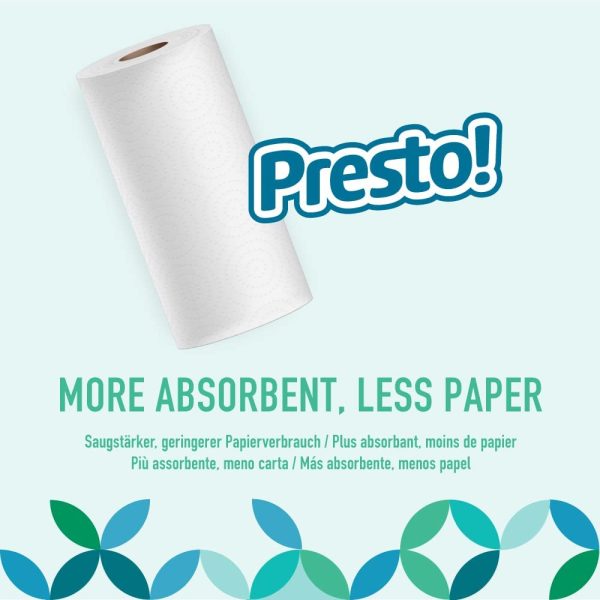 Amazon Brand - Presto! Tad Kitchen Rolls Extra Absorbent, 8 pack - immagine 2