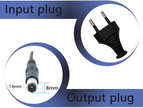 YZPOWER Caricabatterie 42v 5A,Caricabatteria 36v Litio Universale, per Caricabatteria Bici Elettrica,Scooter Elettrico, Caricatore Monopattino con connessione 1.6mm*8mm - immagine 6