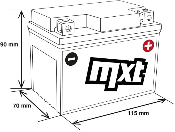 SLA4L-BS Scooter Batteria 12V 5Ah Sigillato Esente Precaricato Sigillato Esente da Manutenzione simile a YTX5L-BS YB4L-B YTX4-BS - immagine 6