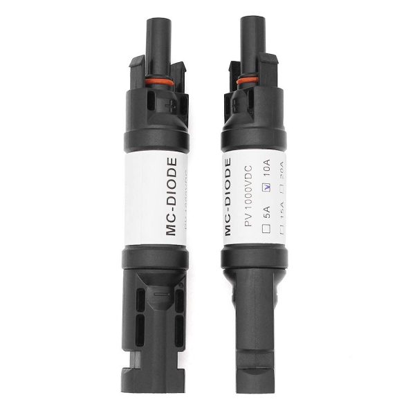 Bemodst M-C-4 Plug Diodo incorporato, 10A/15A/20A DC1000V maschio/femmina impermeabile fotovoltaico connettore cavo pannello solare connettori spina (10A)