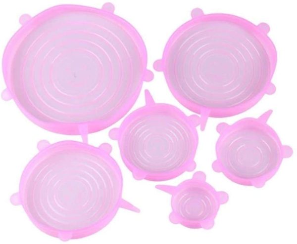 tempo di saldi Coperchio In Silicone Estensibile 6 Pezzi Pellicola Avvolgente Da 7 A 20 Cm - immagine 4