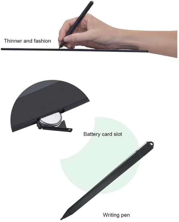 Tavoletta Grafica LCD 8.5 Pollici  Digitale Scrittura Tavola da Disegno eWriter Lavagna Eelettronica LCD Writing Tablet Drawing Pad Regalo per Bambini, Insegnante, Studenti, Progettista (Nero) - immagine 8