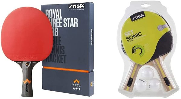 Stiga 3 Stelle Royal, Racchetta da Tennis Tavolo Unisex-Adult, Red/Black, One Size - immagine 7