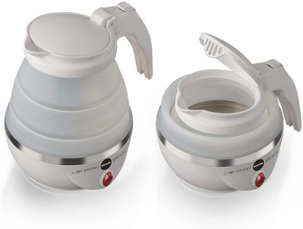 MACOM Just Kitchen 862 Space Kettle Bollitore Elettrico Pieghevole Salvaspazio da Viaggio, 220 - 240 V, Bianco - immagine 4