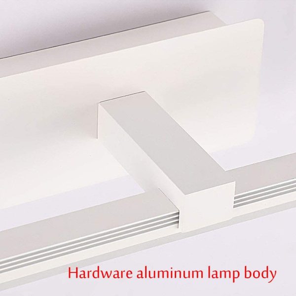 ZH-VBC Lampada a Specchio a LED Bagno 40cm/50cm/60cm/70cm/80cm/90cm Luce da Muro per Bagno Design Moderno per Decorazione, Moderna Illuminazione da Bagno, Bianco,WarmLight-40cm - immagine 6