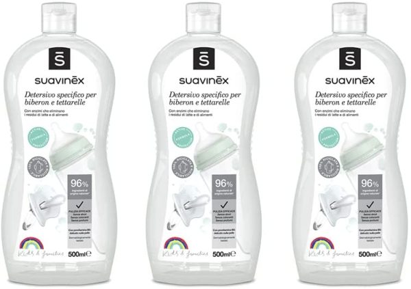 Suavinex Multipack Detergente per Biberon e Tettarelle senza Profumo o Residui, 3 x 500 ml - immagine 3