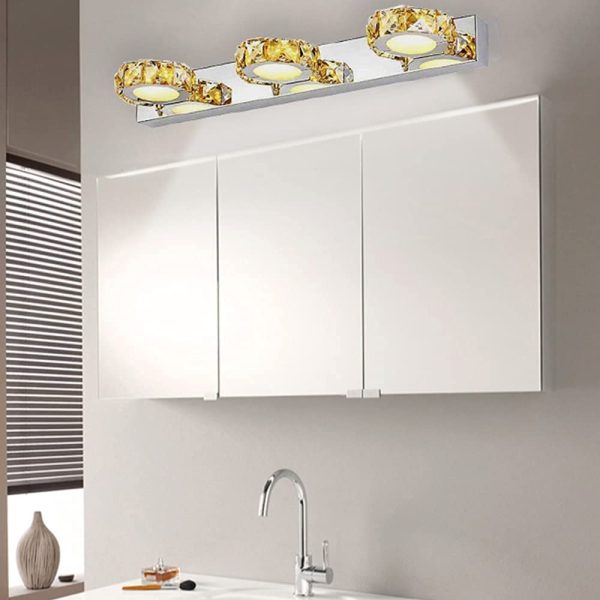 Luce da Specchio per Bagno 9W 6000k Applique Da Bagno a Led IP44 Lampade da parete impermeabili 46x5cm