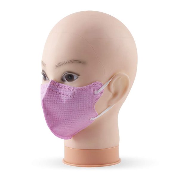 20 Mascherine FFP2 Rosa Taglia Piccola Small Size Certificate CE, Mascherina 4 Strati Senza Valvola, Maschera Facciale di Protezione Certificata e Sanificata, Face Mask con PFE??94-20 Pezzi - immagine 3