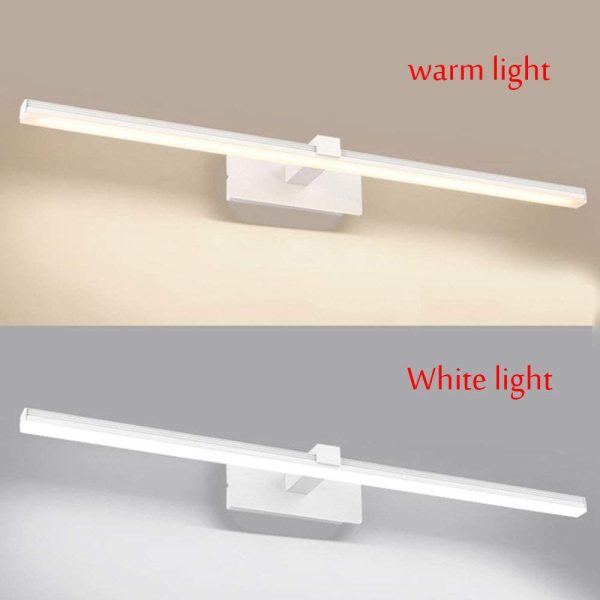 ZH-VBC Lampada a Specchio a LED Bagno 40cm/50cm/60cm/70cm/80cm/90cm Luce da Muro per Bagno Design Moderno per Decorazione, Moderna Illuminazione da Bagno, Bianco,WarmLight-40cm - immagine 5