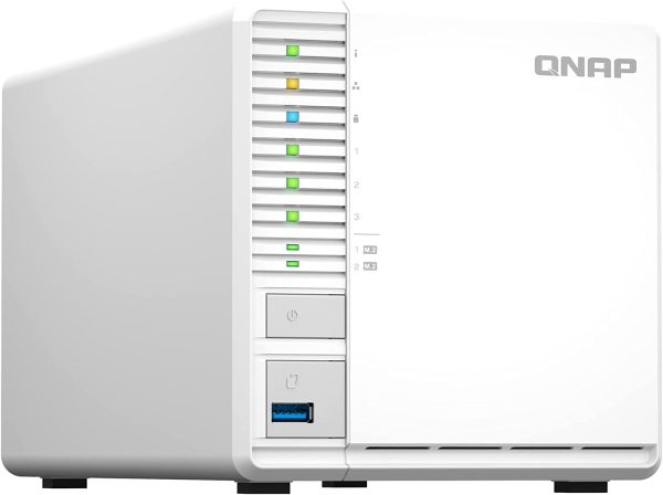 QNAP - Case per Nas DT TS-364-4G, con 3 alloggiamenti, 4 GB di RAM, processore Intel Celeron 4-Core, Nas 2,5 GbE con Cache SSD M.2 per l??Esecuzione di Macchine virtuali - immagine 4