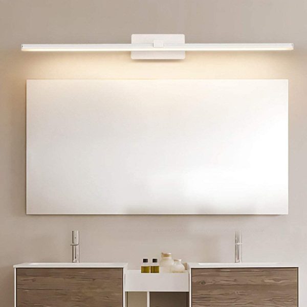 ZH-VBC Lampada a Specchio a LED Bagno 40cm/50cm/60cm/70cm/80cm/90cm Luce da Muro per Bagno Design Moderno per Decorazione, Moderna Illuminazione da Bagno, Bianco,WarmLight-40cm - immagine 2