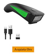 NETUM C740 Scanner di codici a barre wireless compatibile Bluetooth, scanner tascabile USB 1D per...