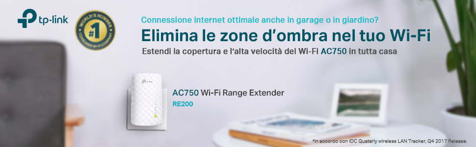 RE200, TP-Link, Range extender, wireless, Wi-Fi, Dual Band, High speed, connettivit??, networking, 