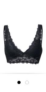 Floreale Pizzo Reggiseno Imbottito Senza Ferretto