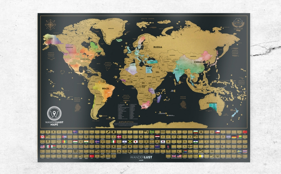 mappa del mondo da grattare mappamondo cartina planisfero world scratch map europa off geografica