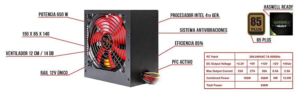 mpii650 alimentatore per pc 650 w